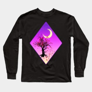 Romantic Night | Cherry Blossom | Sakura Tree by Visualuv Long Sleeve T-Shirt